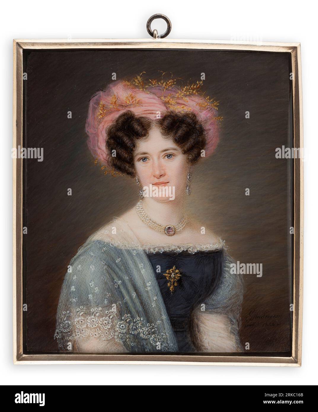 Portrait of a lady 1828 by Anders Gustaf Andersson Stock Photo