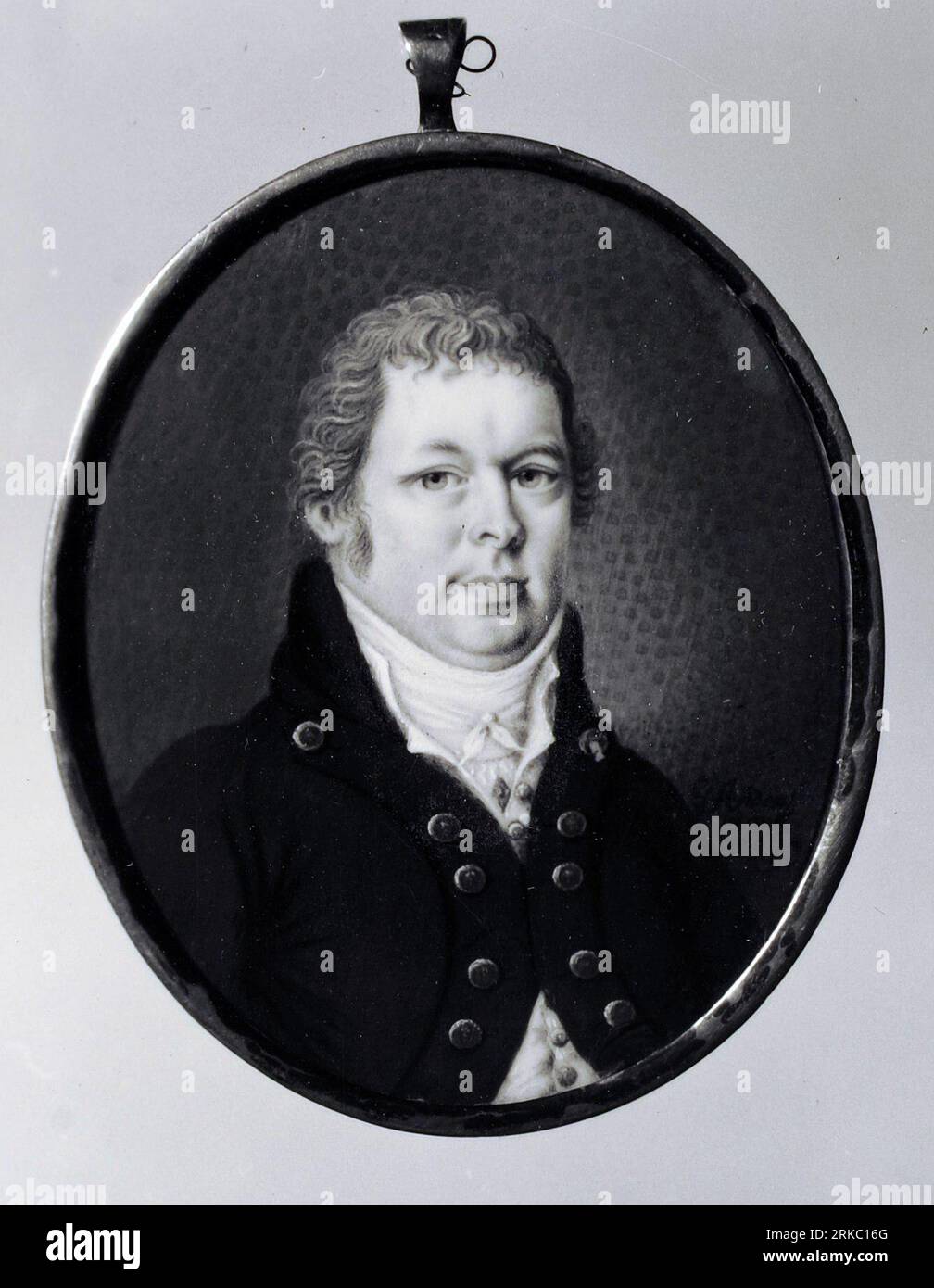Johan E Berg ? (1787-1857), husar inom Fellingsbro socken, korpral 1806 by Anders Gustaf Andersson Stock Photo