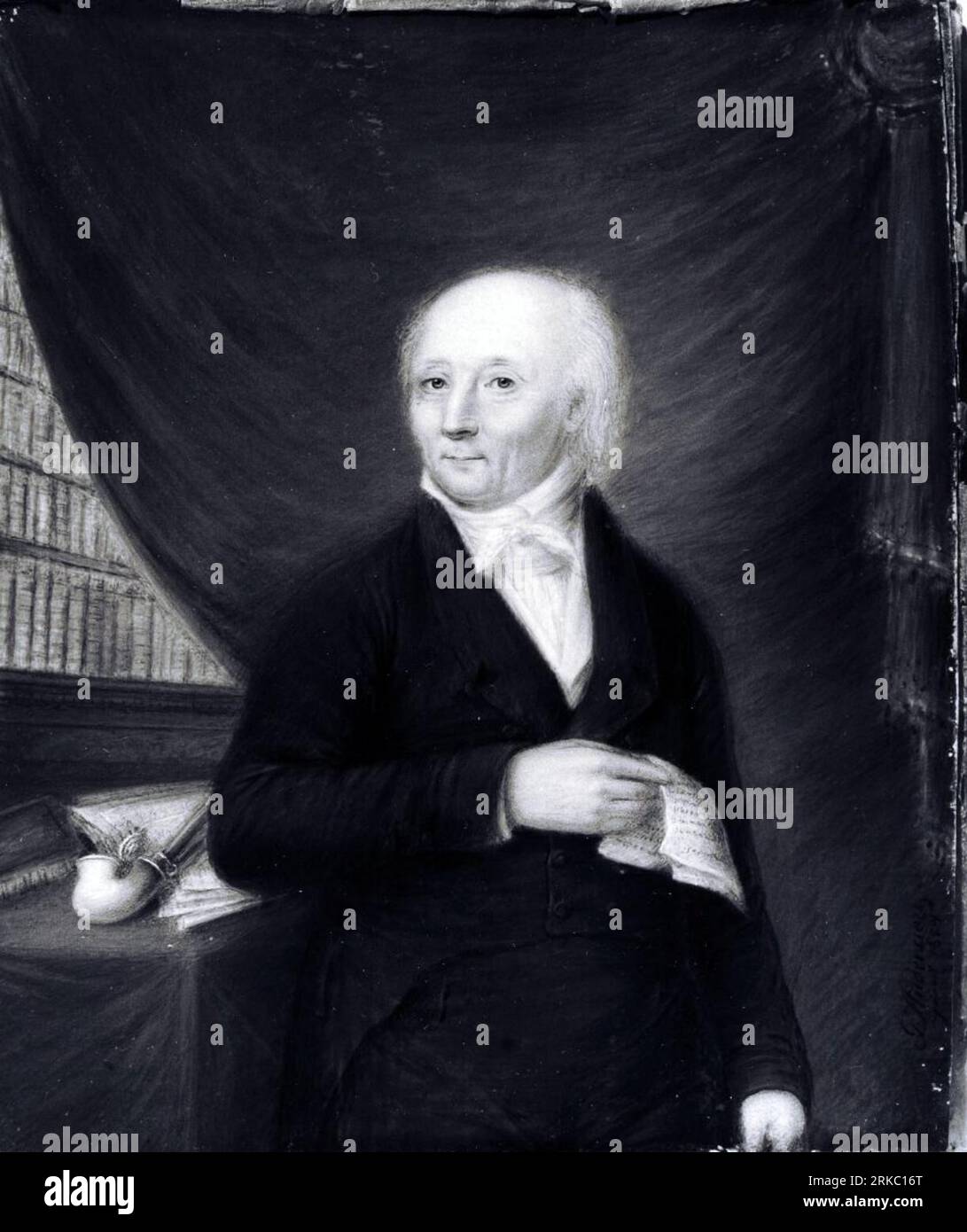 Paul Edvard Filén (1749-1829), kommerserråd 1824 by Anders Gustaf Andersson Stock Photo