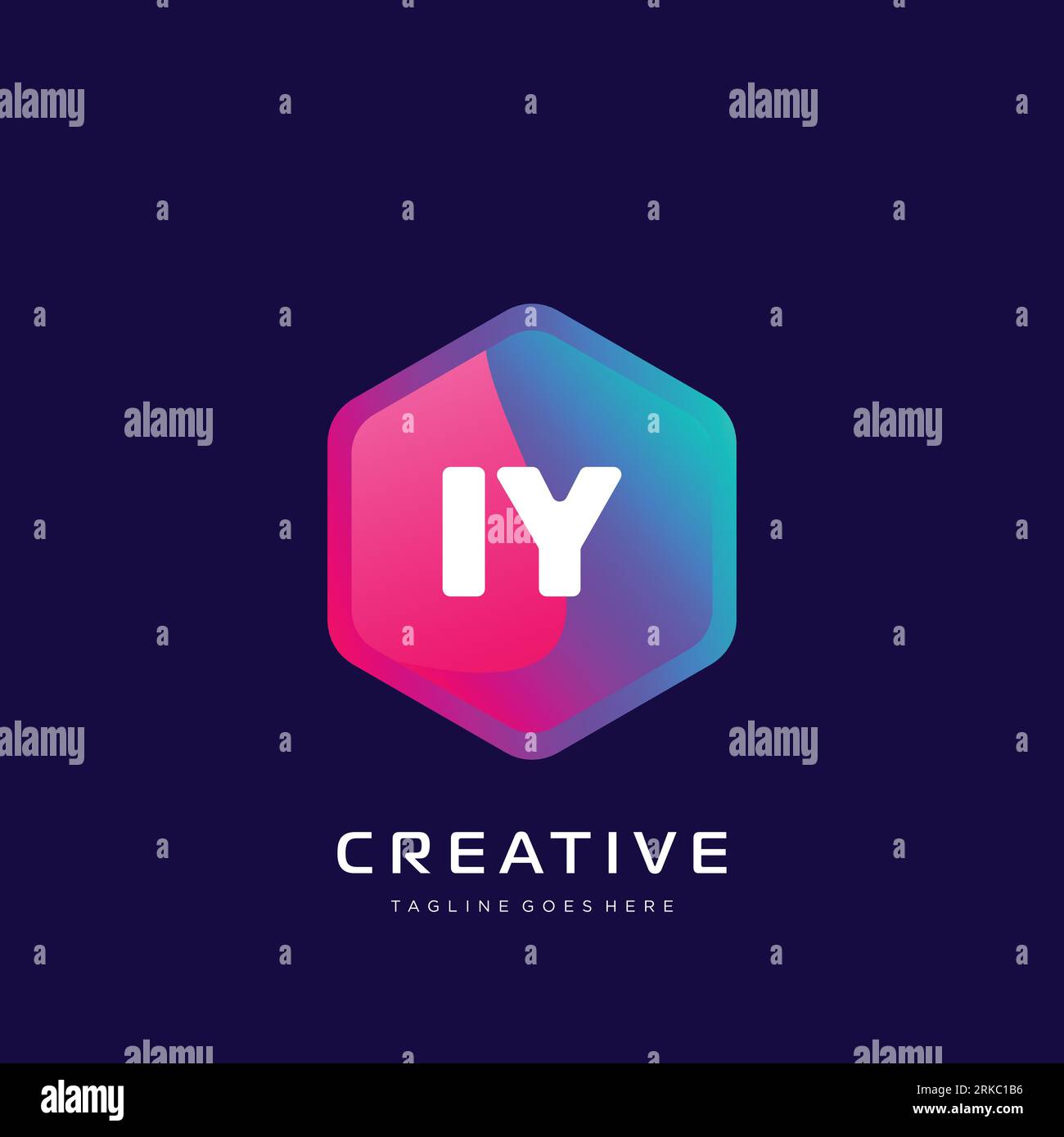 initial logo With Colorful template vector. Stock Vector