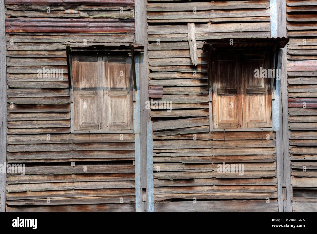 scene of the architectural structure of the deserted colonial building ...
