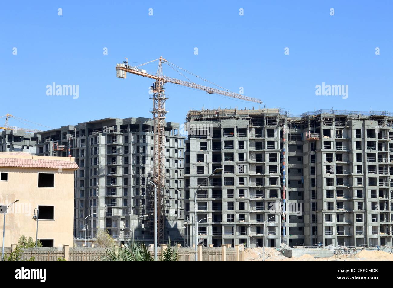 Giza, Egypt, August 19 2023 New residential high rise in Egypt, real estate developmental