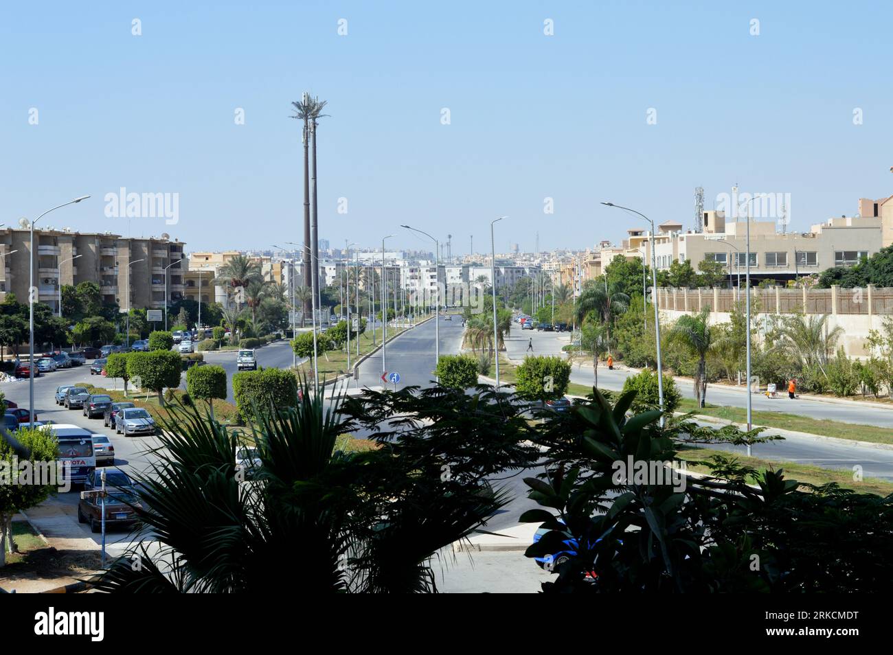 Giza, Egypt, August 19 2023 View of modern streets in Giza Sheikh