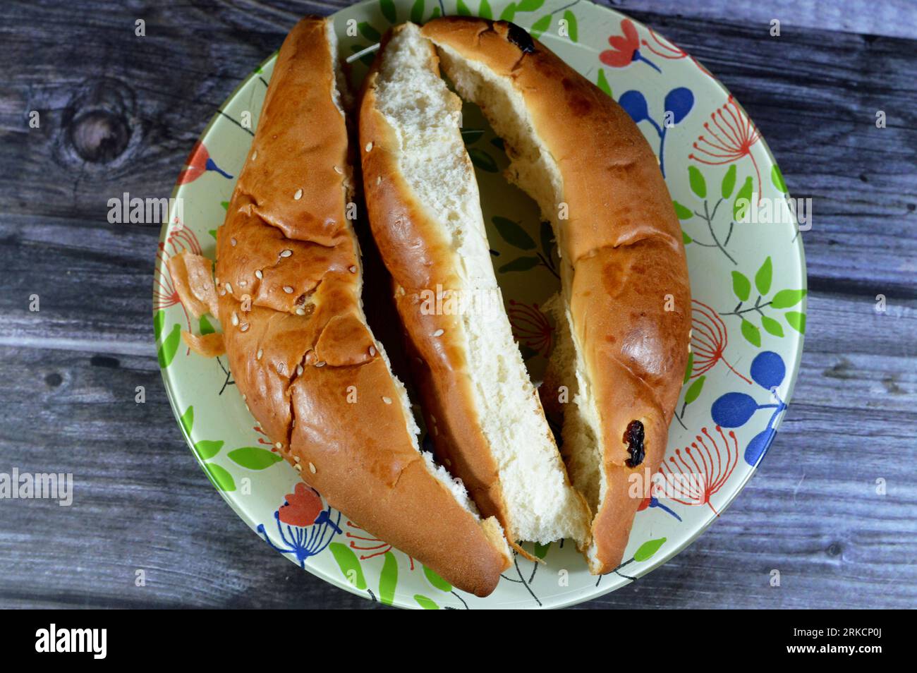 Traditional Egyptian sweet bread rolls called Shoreek, Soft, sweet, sugared, fluffy bread with