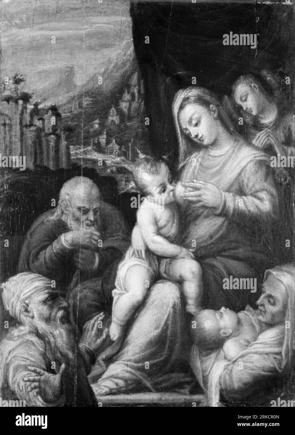 The Virgin and Child between 1527 and 1579 by Marcello Venusti Stock Photo