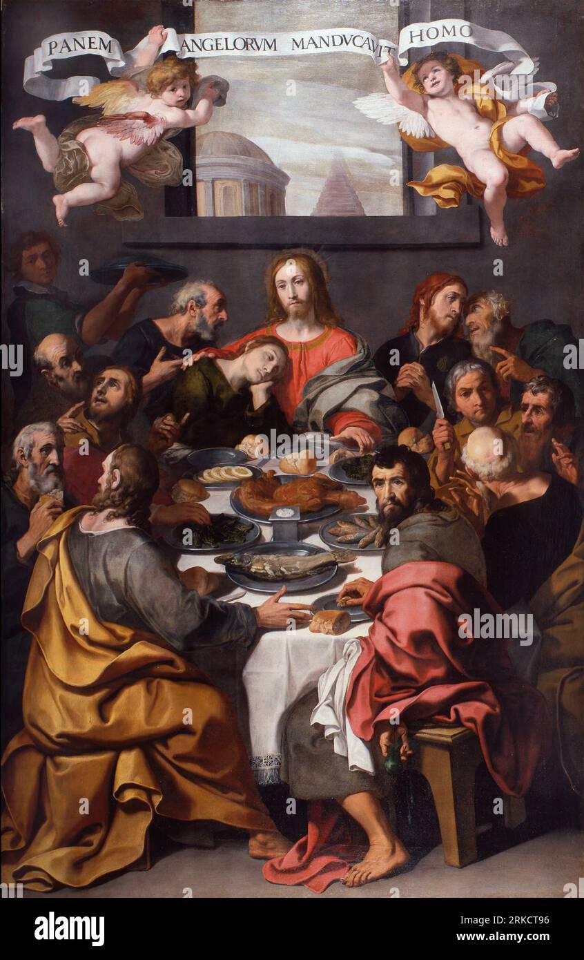 The Last Supper 1624 by Daniele Crespi Stock Photo