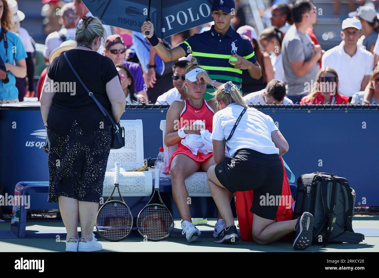 New York, New York, USA. 23rd Aug, 2023. Brenda Fruhvirtova (CZE) during the 2023 US Open - Grand Slam (Credit Image: © Mathias Schulz/ZUMA Press Wire) EDITORIAL USAGE ONLY! Not for Commercial USAGE! Stock Photo