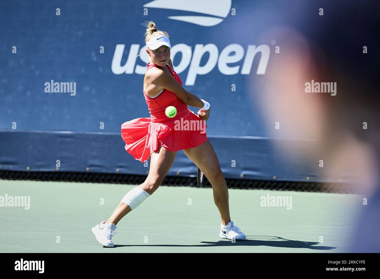 New York, New York, USA. 23rd Aug, 2023. Brenda Fruhvirtova (CZE) in action during the 2023 US Open - Grand Slam (Credit Image: © Mathias Schulz/ZUMA Press Wire) EDITORIAL USAGE ONLY! Not for Commercial USAGE! Stock Photo