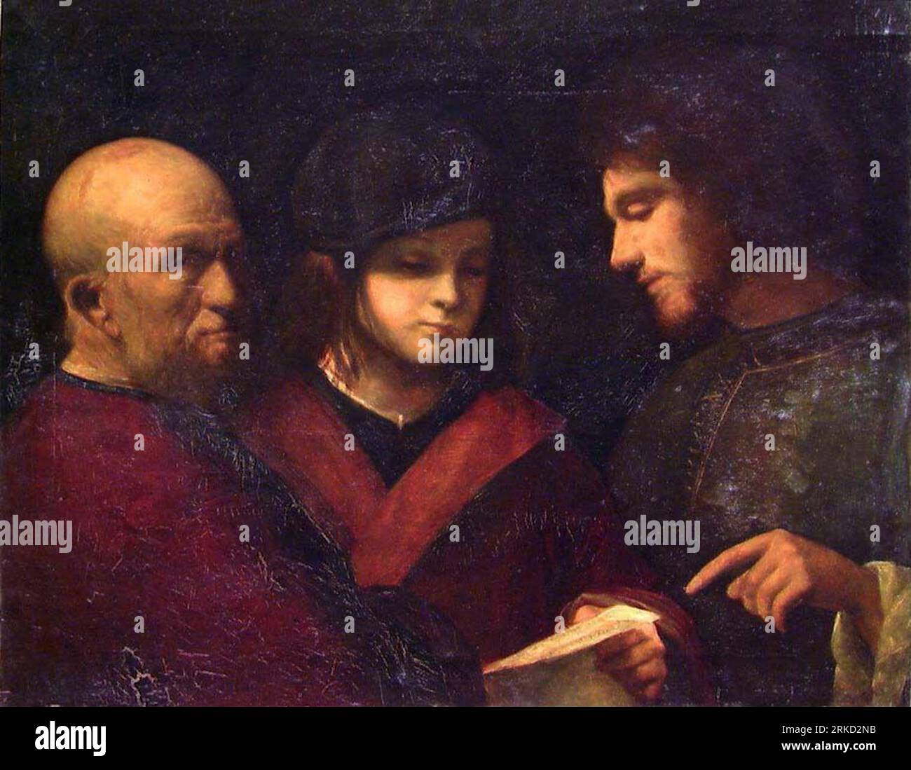 The three Ages of Man. Copy after Giorgione 1894 by August Eiebakke Stock Photo