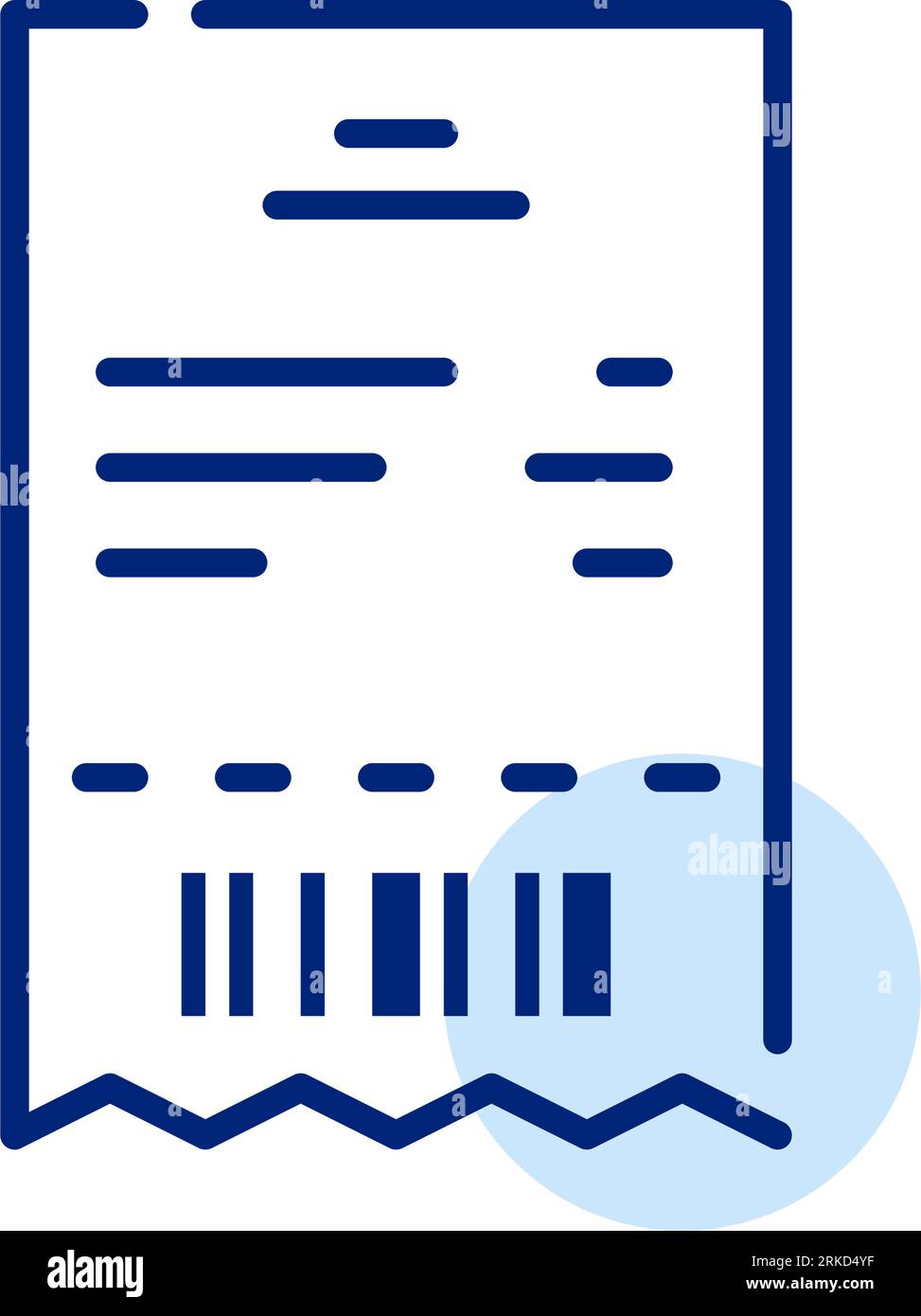 Shopping receipt with barcode at the bottom. Payment document. Pixel ...