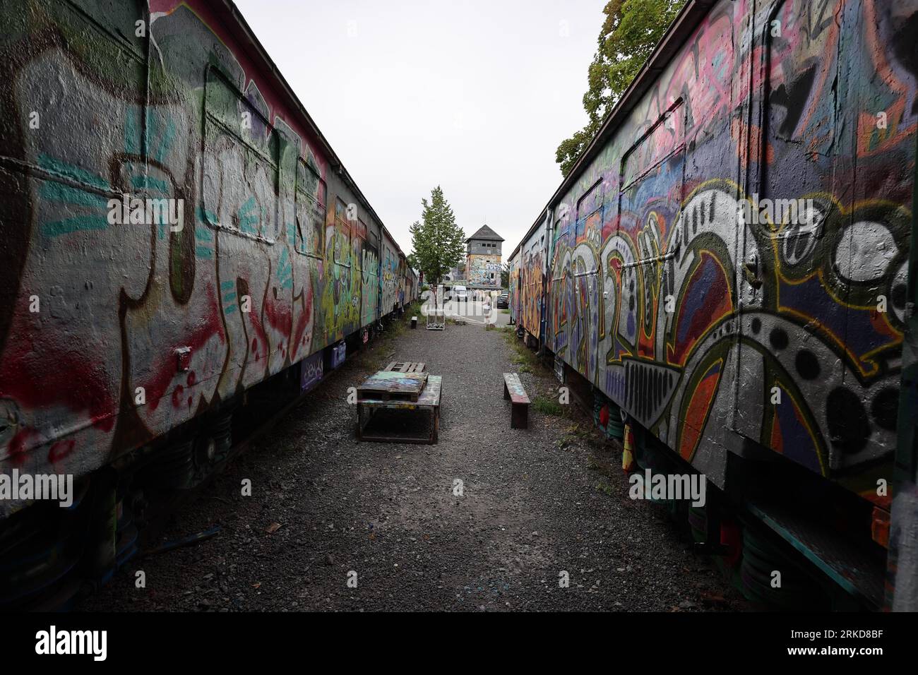 Jena, Germany. 24th Aug, 2023. View of the "Kassablanca" sociocultural center. The Thuringian