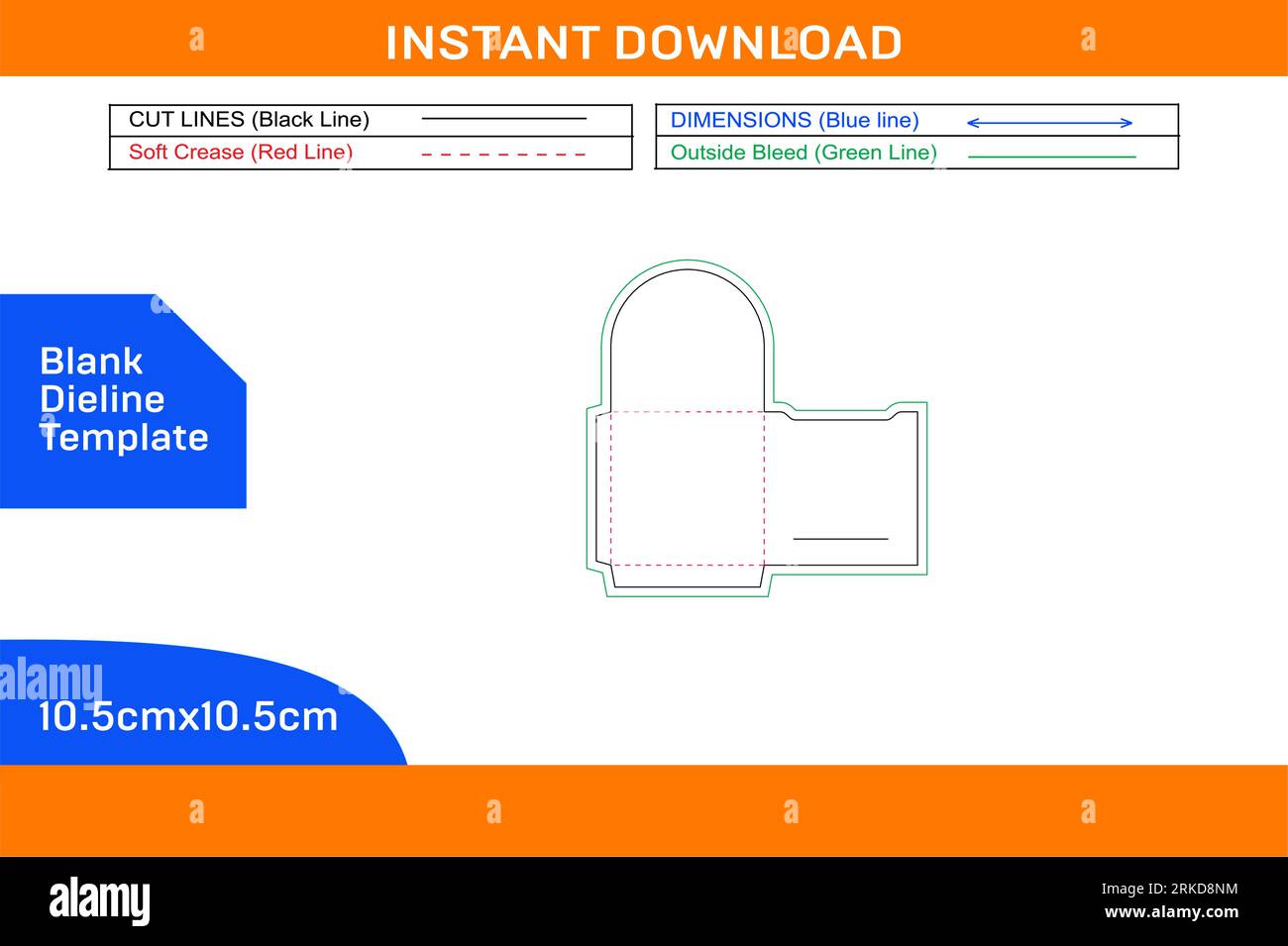 Packaging Custom card envelope die line template and 3D vector envelope design Stock Vector