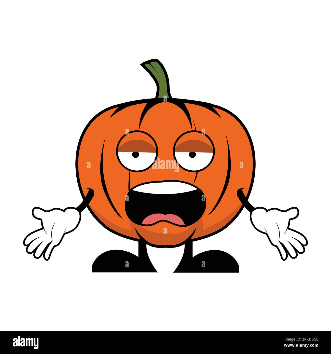illustration of angry pumpkin cartoon Stock Vector Image & Art Alamy