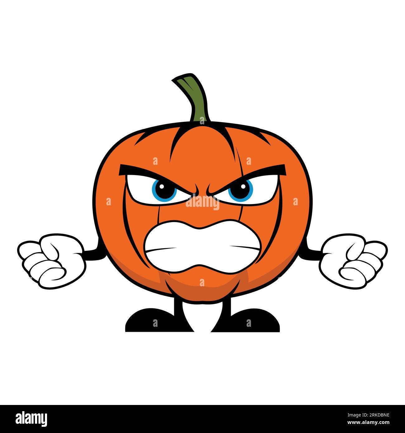 Angry Pumpkin Cartoon Character Stock Vector Image & Art Alamy