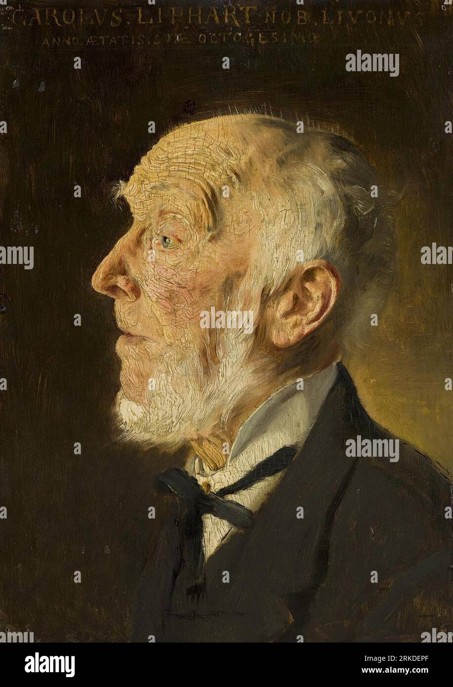 Portrait of Karl Liphart between 1890 and 1900 by Ernst Friedrich von Liphart Stock Photo