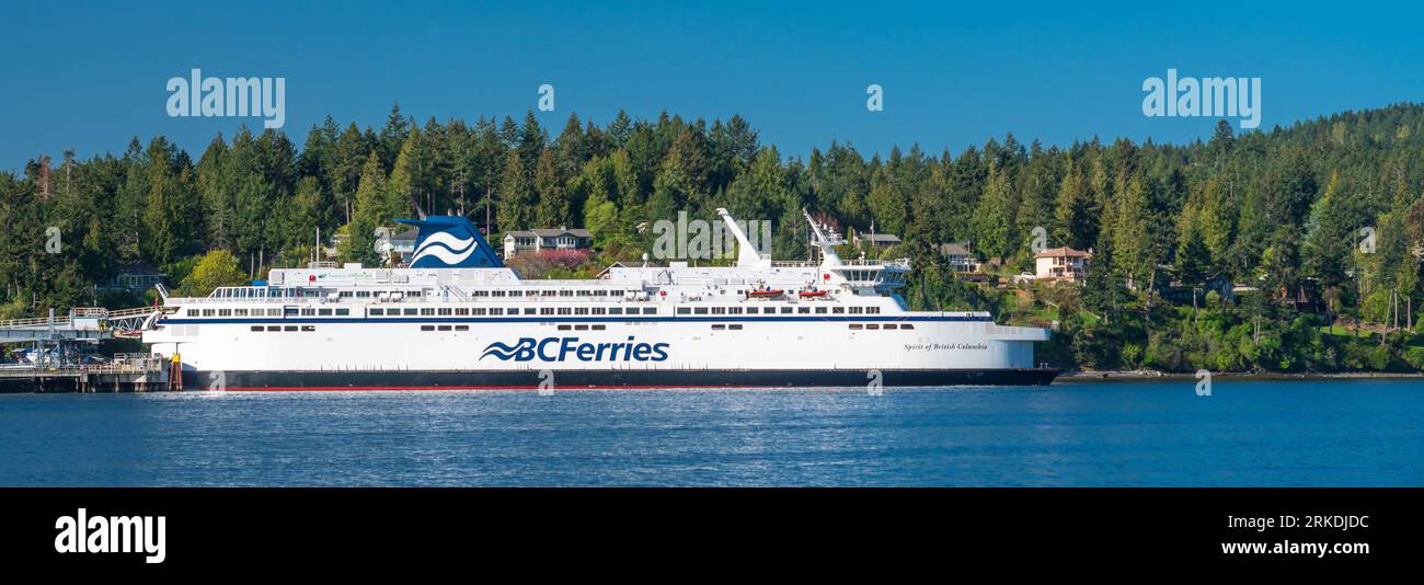 Ferry transportation near Saltspring Island, British Columbia, Canada. Stock Photo