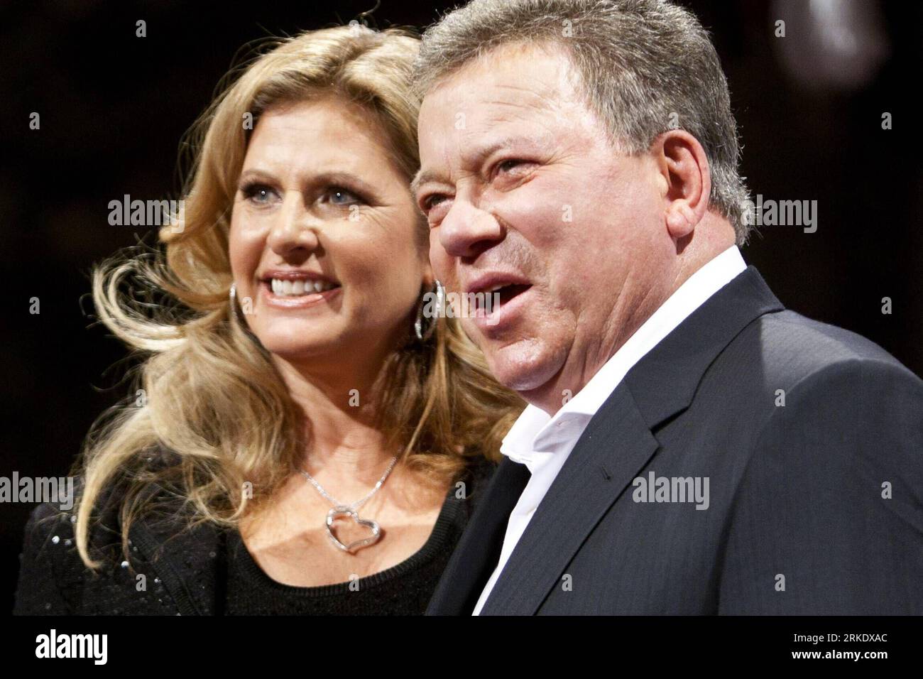 110311 -- OTTAWA, March 11, 2011 Xinhua -- Host William Shatner R walks the red carpet with his wife Elizabeth prior to the 31st Genie Awards at the National Arts Centre in Ottawa, Ontario, Canada, on March 10, 2011. The Genie Awards celebrate the achievements of the Canadian cinema industry. Xinhua/Christopher Pike CANADA-GENIE-CINEMA AND TELEVISION AWARDS PUBLICATIONxNOTxINxCHN Stock Photo