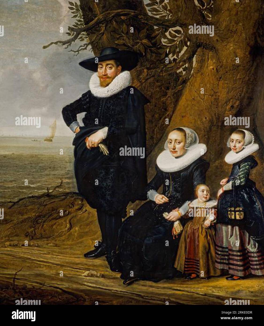 A Dutch Family Group (Portrait of a Man, Woman and Two Girls) 1633 by