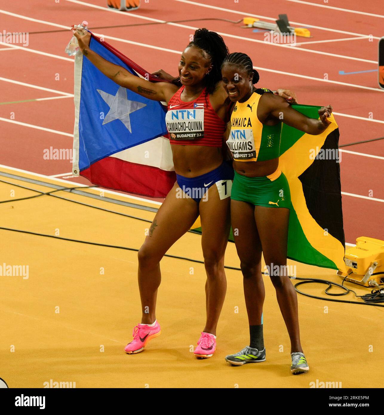 Budapest,HUN, 24 Aug 2023 Jasmine CamachoQuinn (PUR) Danielle Williams