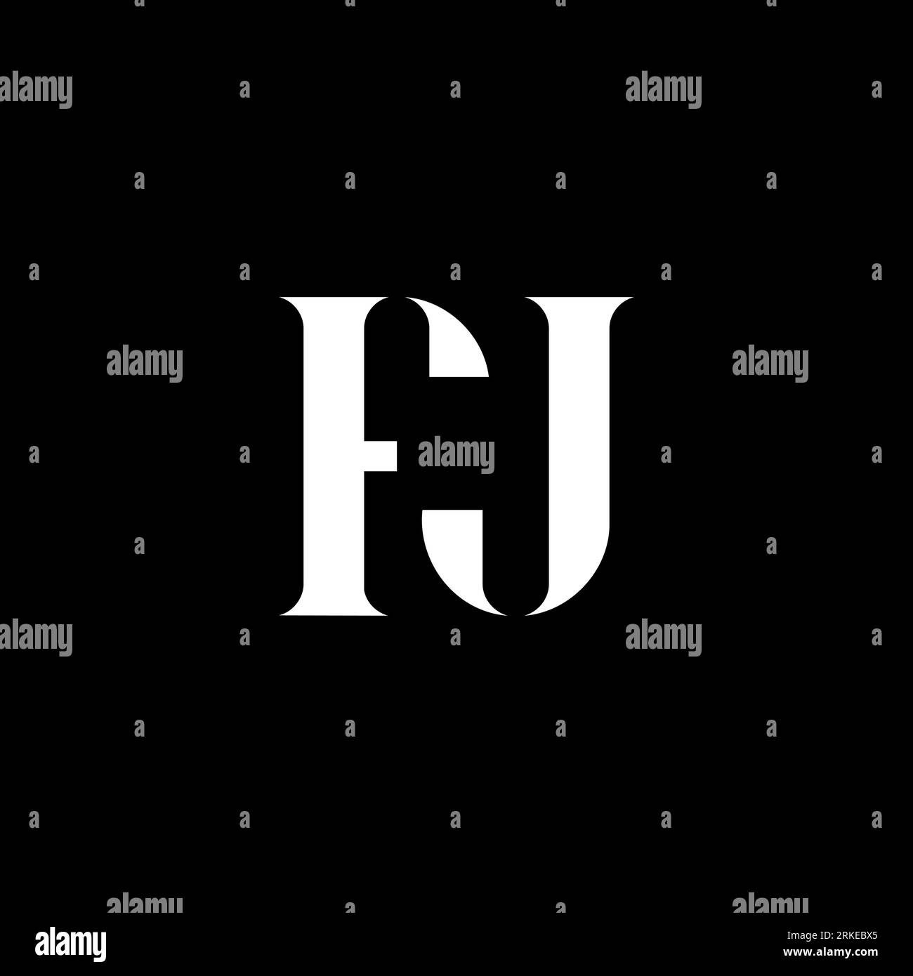 FJ F J letter logo design. Initial letter FJ uppercase monogram logo ...
