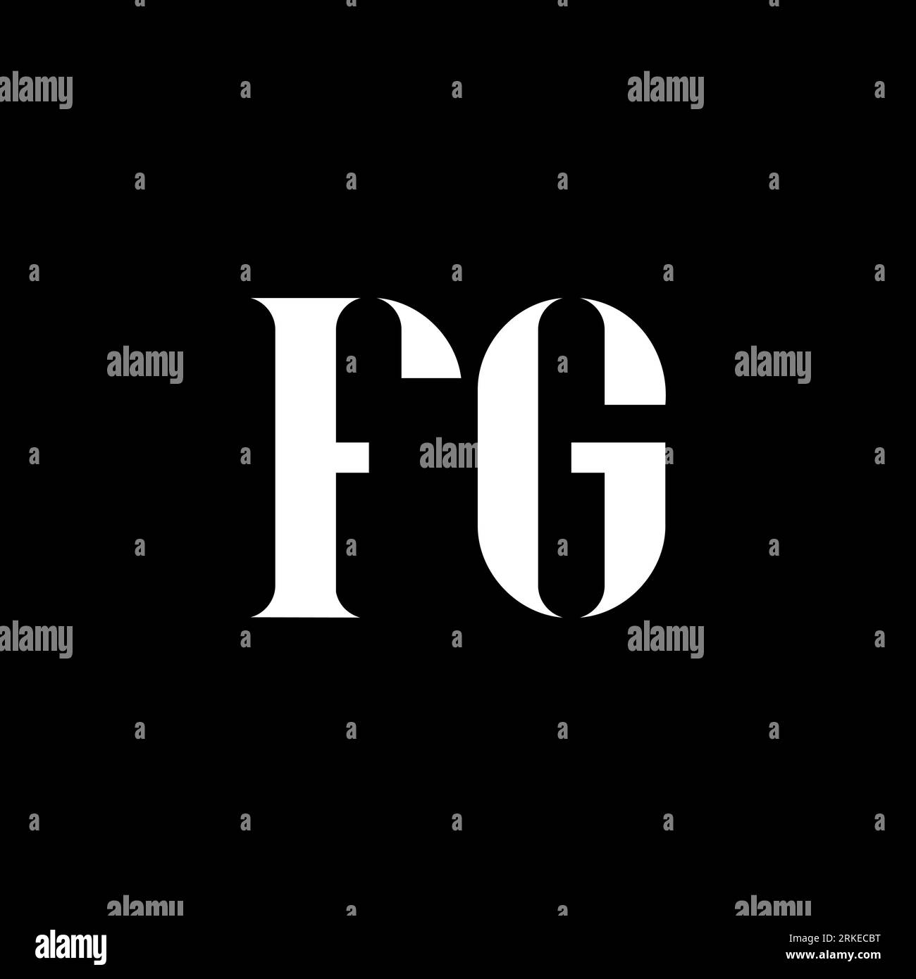 FG F G letter logo design. Initial letter FG uppercase monogram logo ...