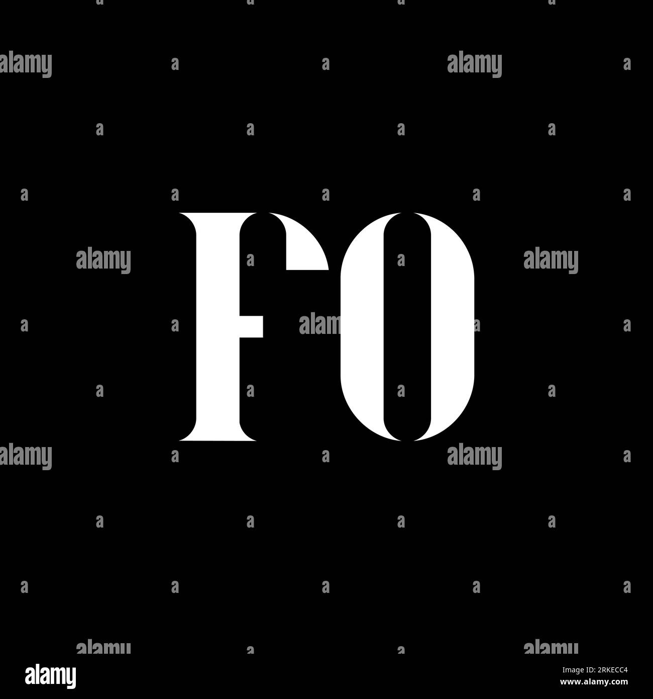 FO F O letter logo design. Initial letter FO uppercase monogram logo ...