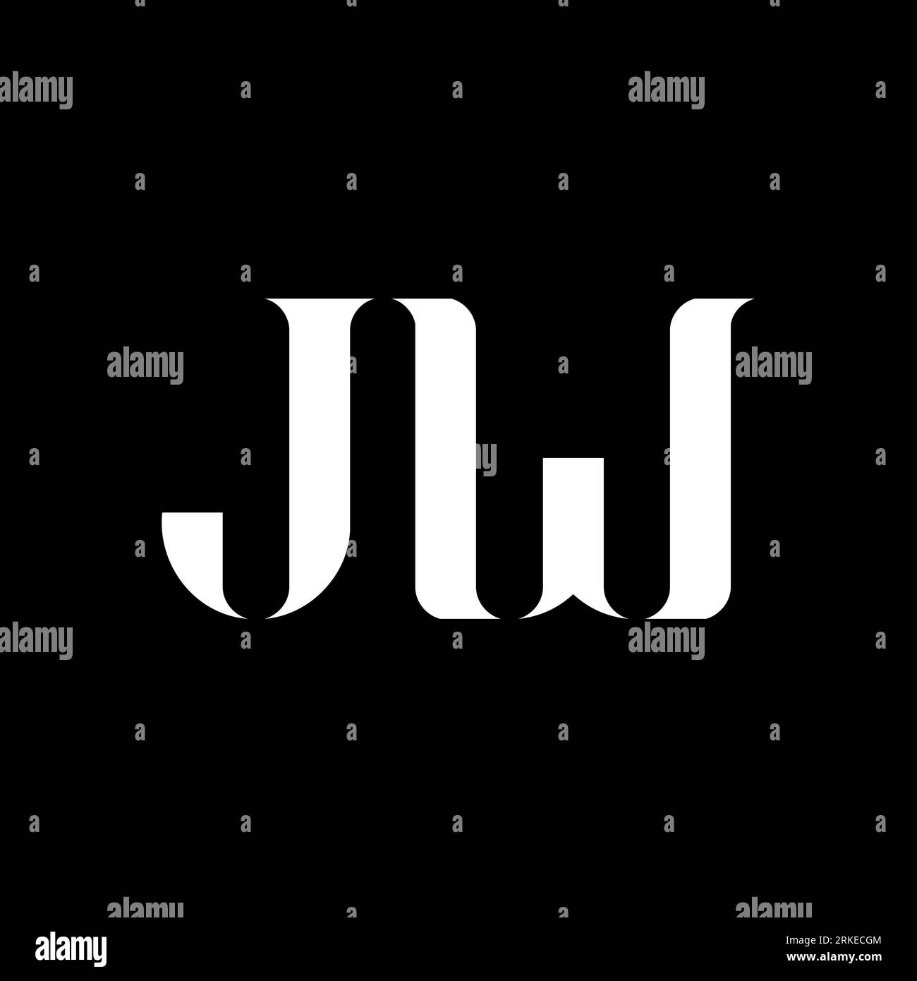 JW J W letter logo design. Initial letter JW uppercase monogram logo ...