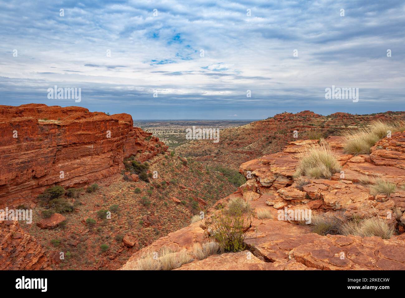 Expansive view of the Kings Canyon, Northern Territory, Australia Stock ...
