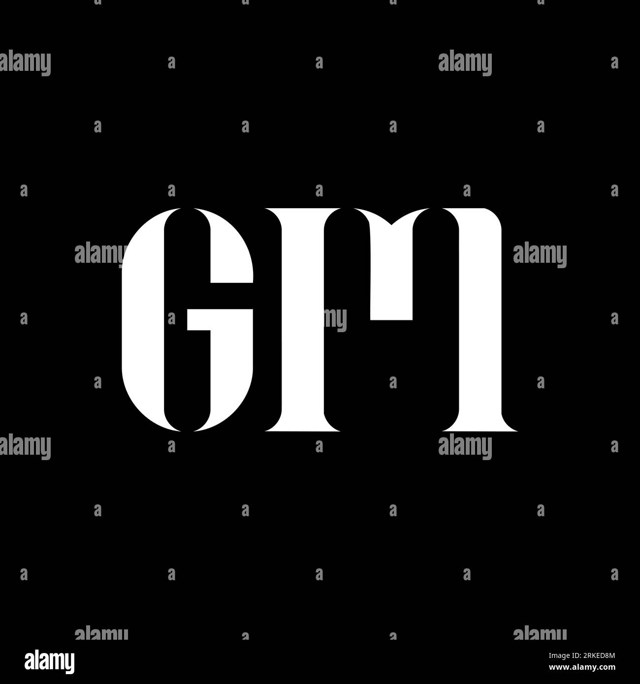 Gm G M Letter Logo Design Initial Letter Gm Uppercase Monogram Logo White Color Gm Logo G M