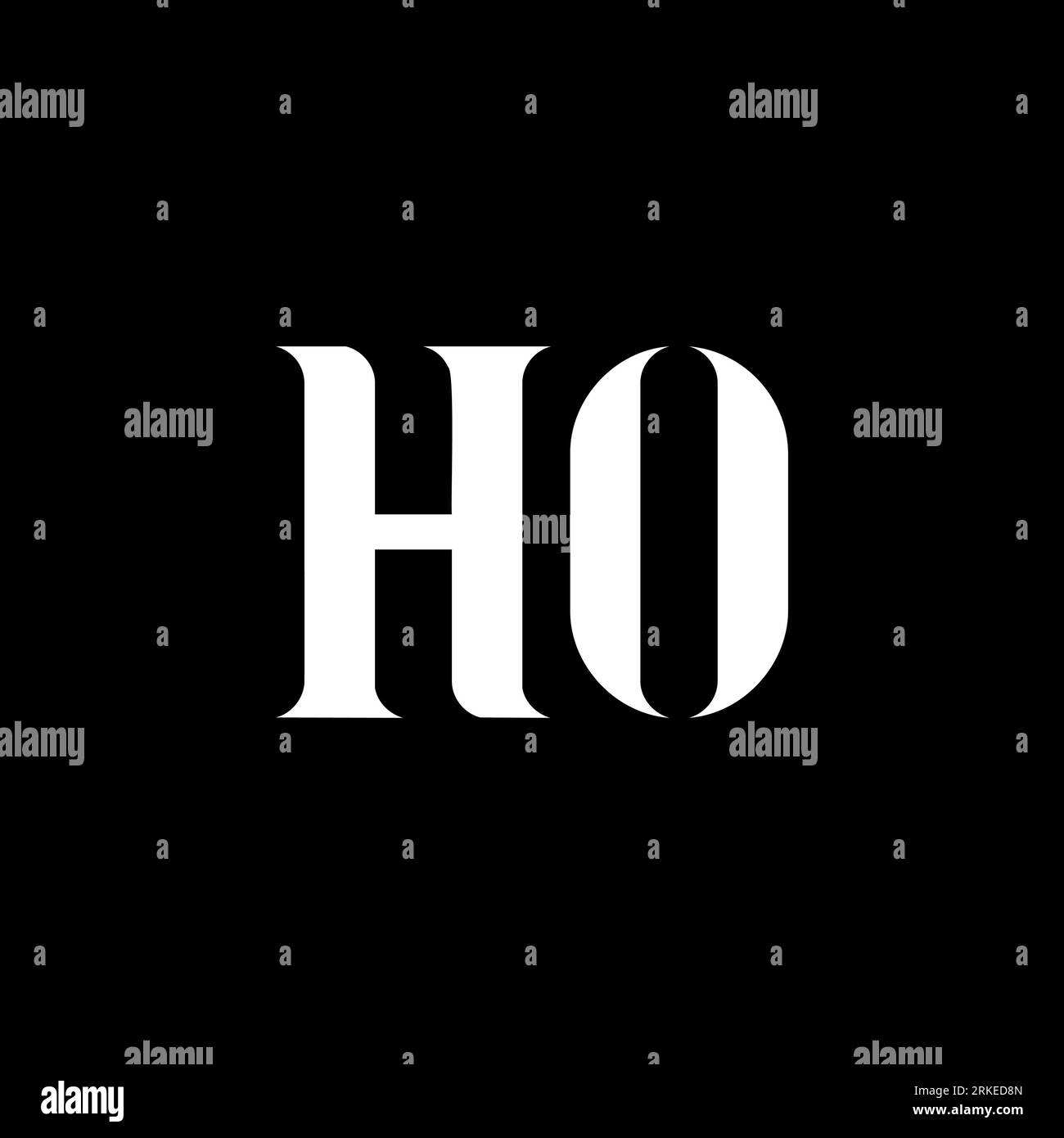 HO H O letter logo design. Initial letter HO uppercase monogram logo white color. HO logo, H O design. HO, H O Stock Vector