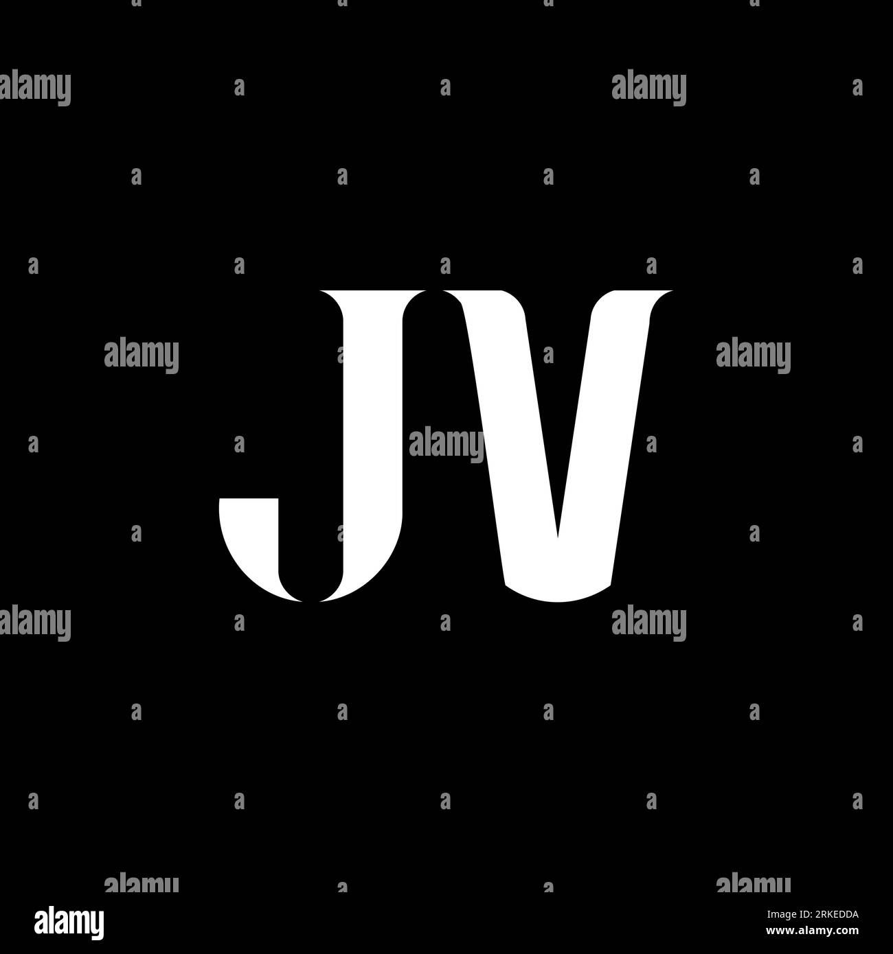JV J V letter logo design. Initial letter JV uppercase monogram logo white color. JV logo, J V design. JV, J V Stock Vector