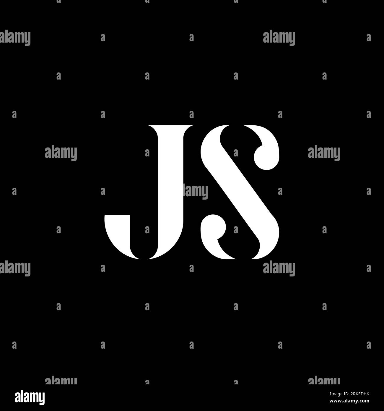 JS J S letter logo design. Initial letter JS uppercase monogram logo white color. JS logo, J S design. JS, J S Stock Vector