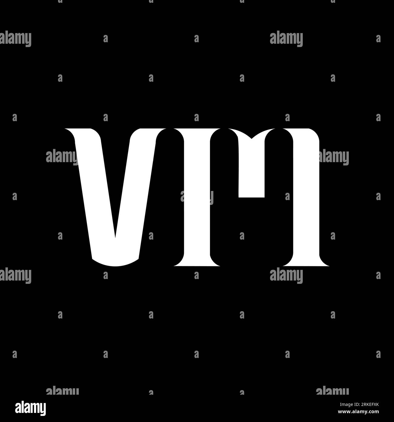 VM V M letter logo design. Initial letter VM linked circle uppercase monogram logo white color. VM logo, V M design. VM, V M Stock Vector