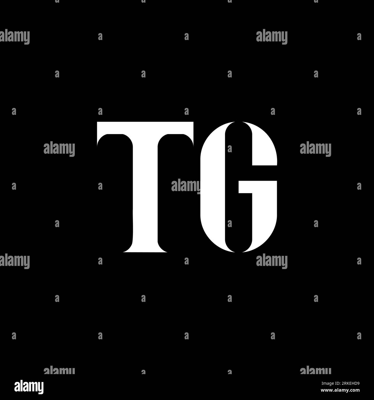 TG T G letter logo design. Initial letter TG linked circle uppercase ...