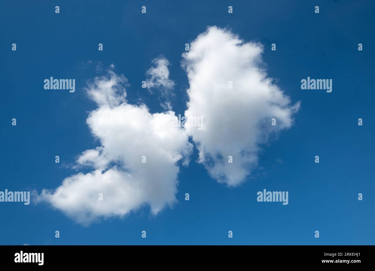 A captivating photo captures the beauty of cloudy days, where the sky's canvas is adorned with various shades of clouds, creating an enchanting play o Stock Photo