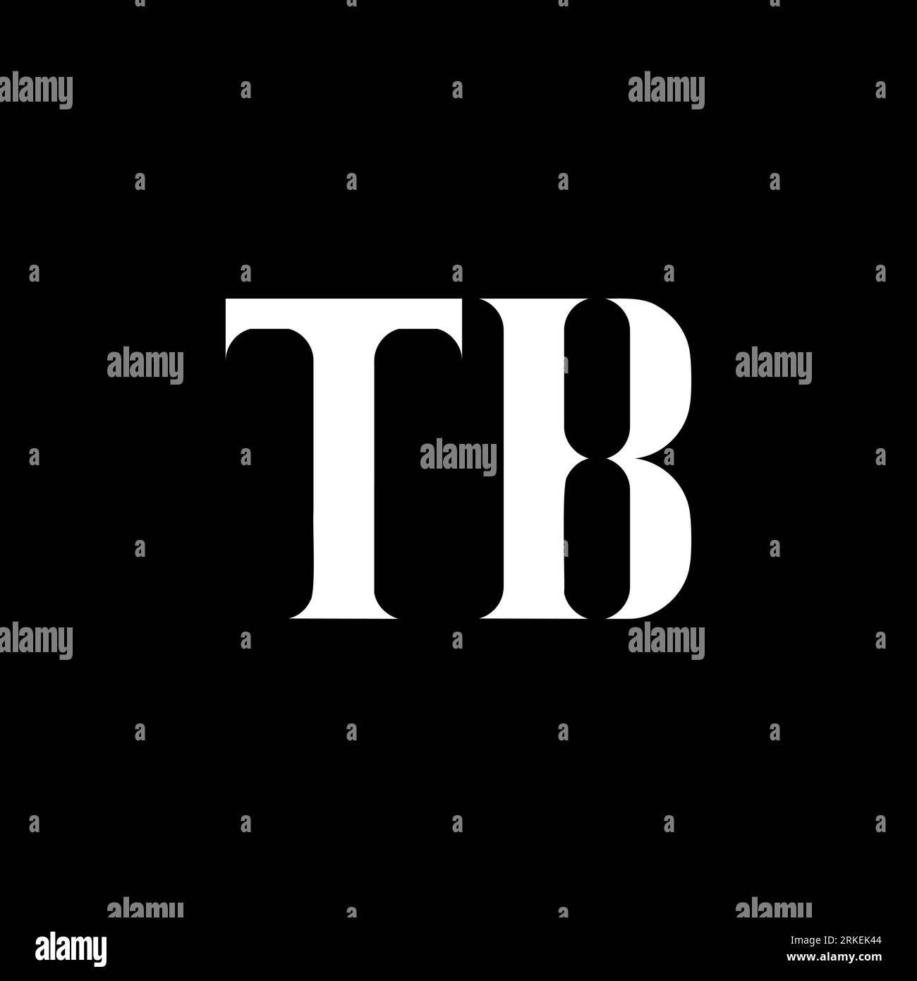 TB T B letter logo design. Initial letter TB linked circle uppercase