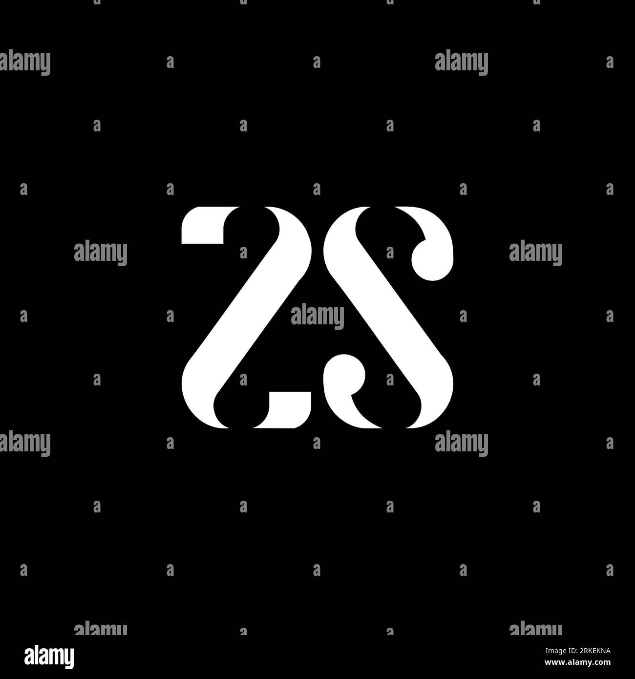 ZS Z S letter logo design. Initial letter ZS uppercase monogram logo ...