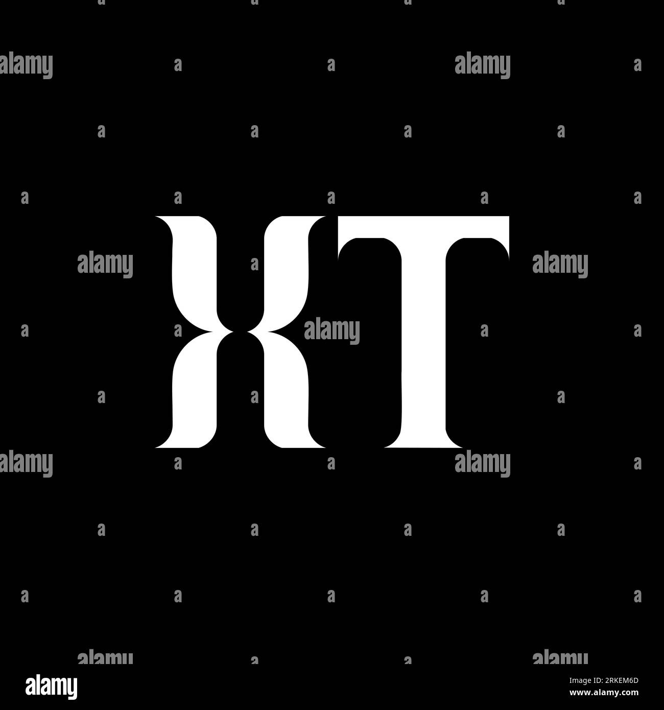 XT X T letter logo design. Initial letter XT uppercase monogram logo white color. XT logo, X T design. XT, X T Stock Vector