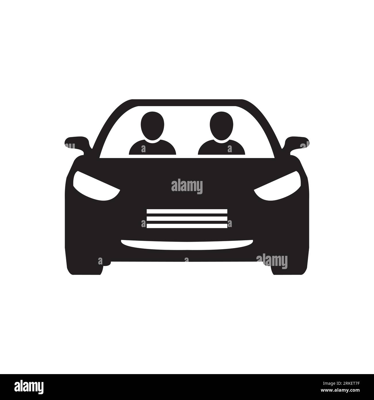 Carpool icon. Car sharing. Road trip. Vector icon isolated on white background. Stock Vector