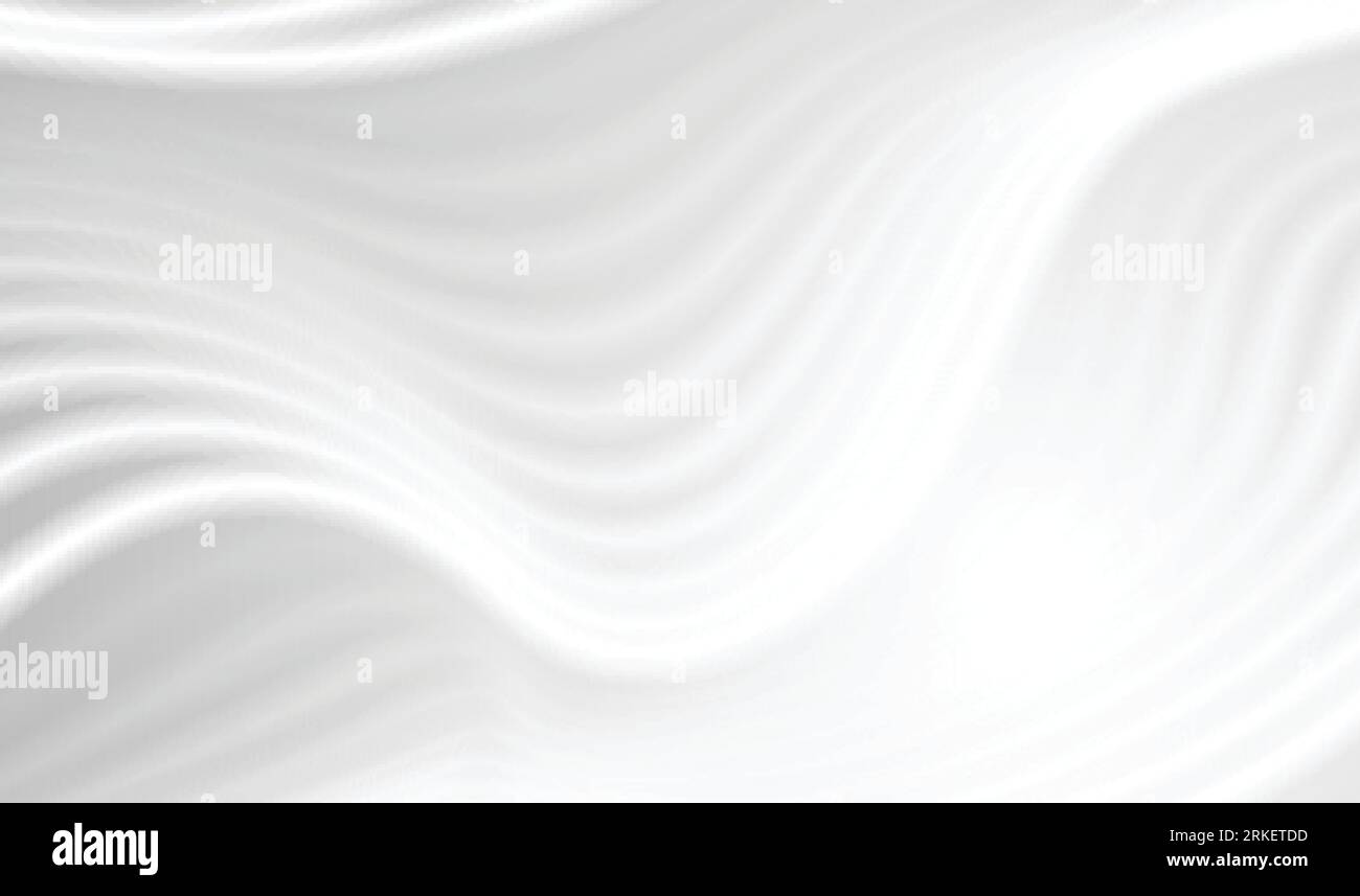 Grey liquid 3d refracted waves abstract background. Vector design Stock Vector