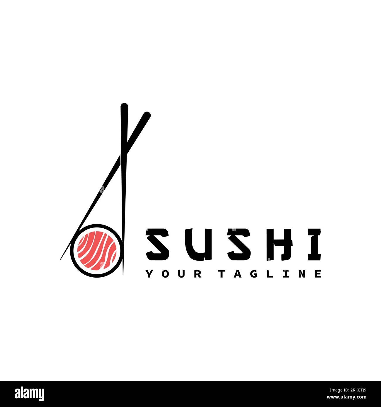 Sushi logo template vector icon for japanese food illustration design Stock Vector