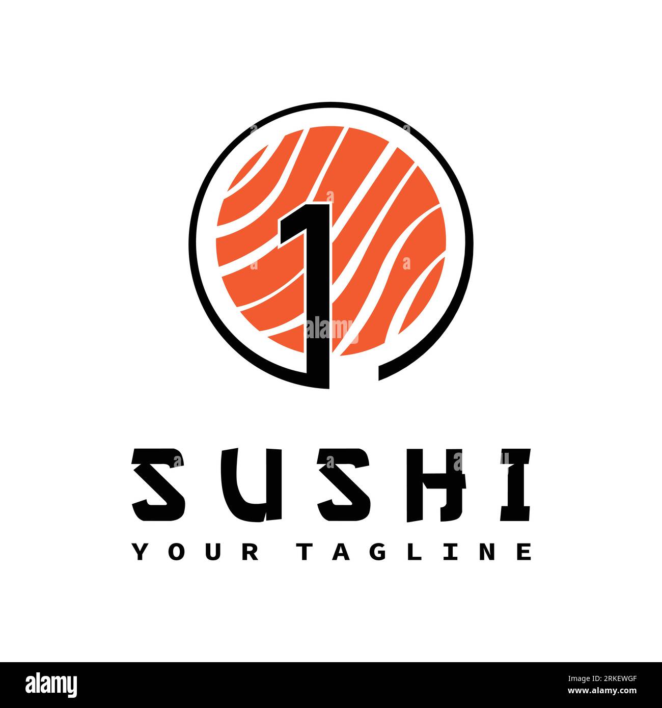 Sushi logo template vector icon for japanese food illustration design Stock Vector