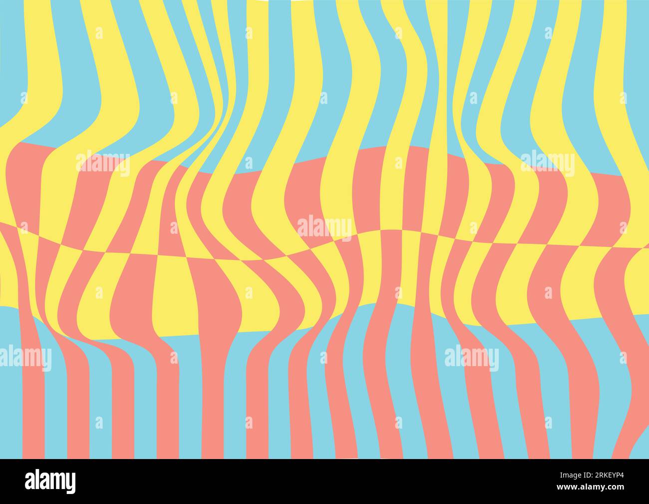 Abstract colourful pastel wavy minimal geometric pattern. Vector background Stock Vector