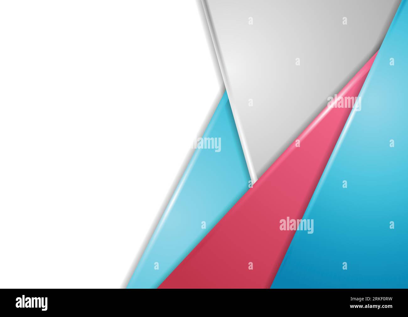 Red, blue and grey corporate abstract background. Glossy vector design Stock Vector