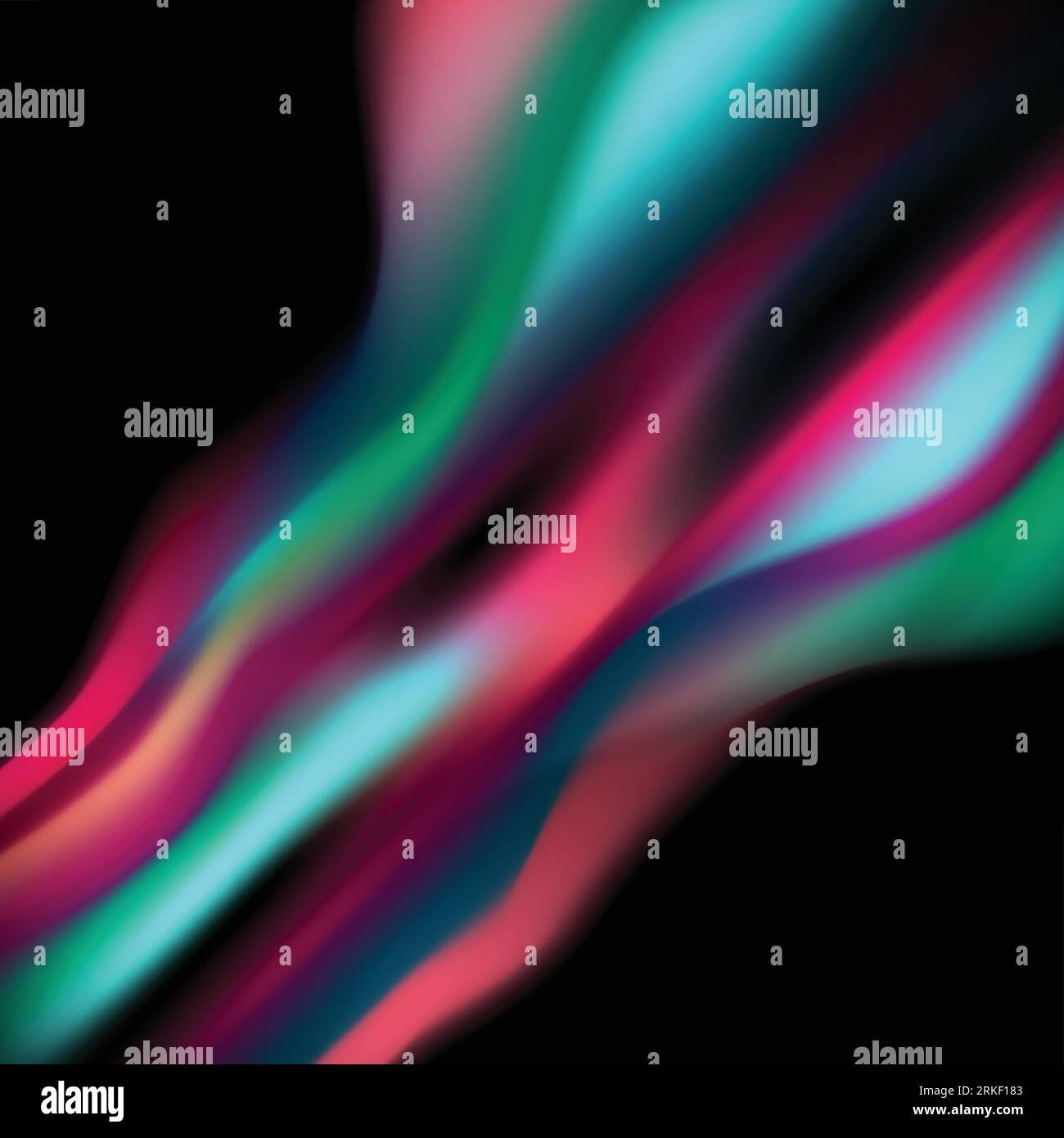 Colorful holographic smooth fluid waves abstract background. Vector ...