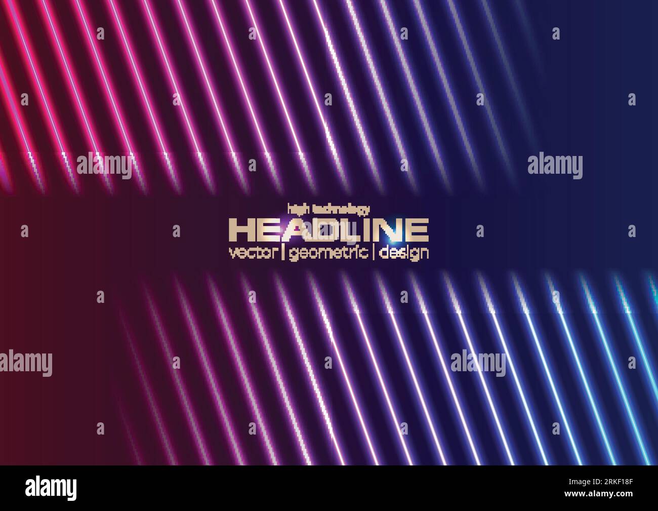 Blue and purple neon laser rays abstract futuristic background ...
