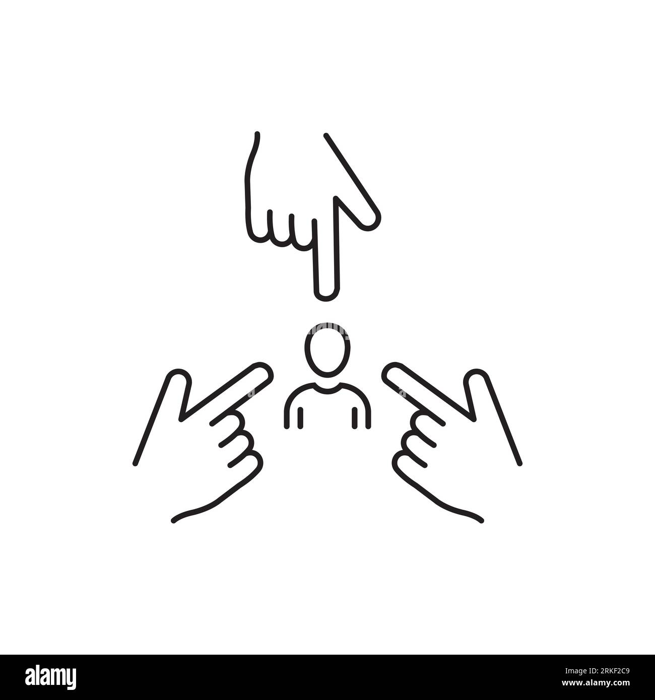 Recruiting Line Icon. Editable Stroke Stock Vector