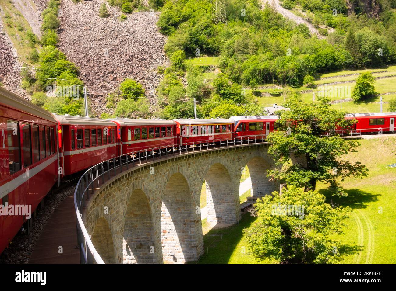 Train moving swiss alps hi-res stock photography and images - Alamy