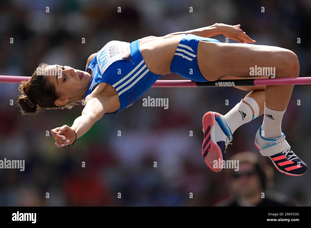 Panagiota Dosi, of Greece, competes in the Women's High Jump ...