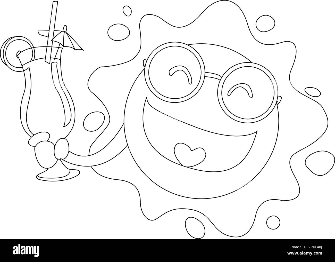 Colorful Cocktails, Endless Creativity: Discover joy in our coloring page. Exquisite line art vector designed to inspire and relax Stock Vector